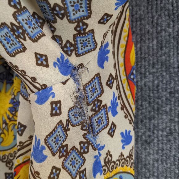 Charter Club Women's Tunic Top Blouse Multi Plus Size 1X Geometric Tie Neck - Picture 6 of 13